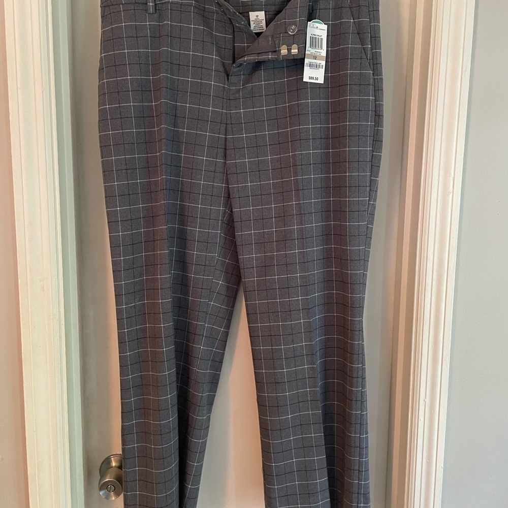Men's Gray Checkered Pants